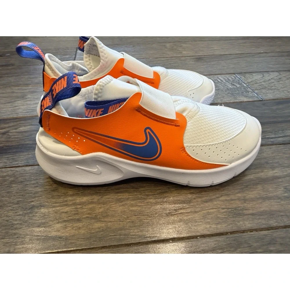 Nike Omni Multi-Court Kids 4Y White Orange Blue Slip On Sneakers FN1294-101